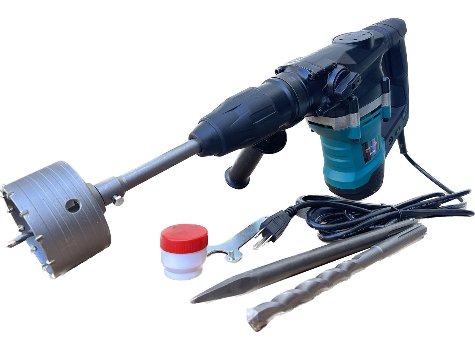 1600W SDS Max Rotary Hammer Drill Chipping Hammers Chisels & Concrete Hole Saw