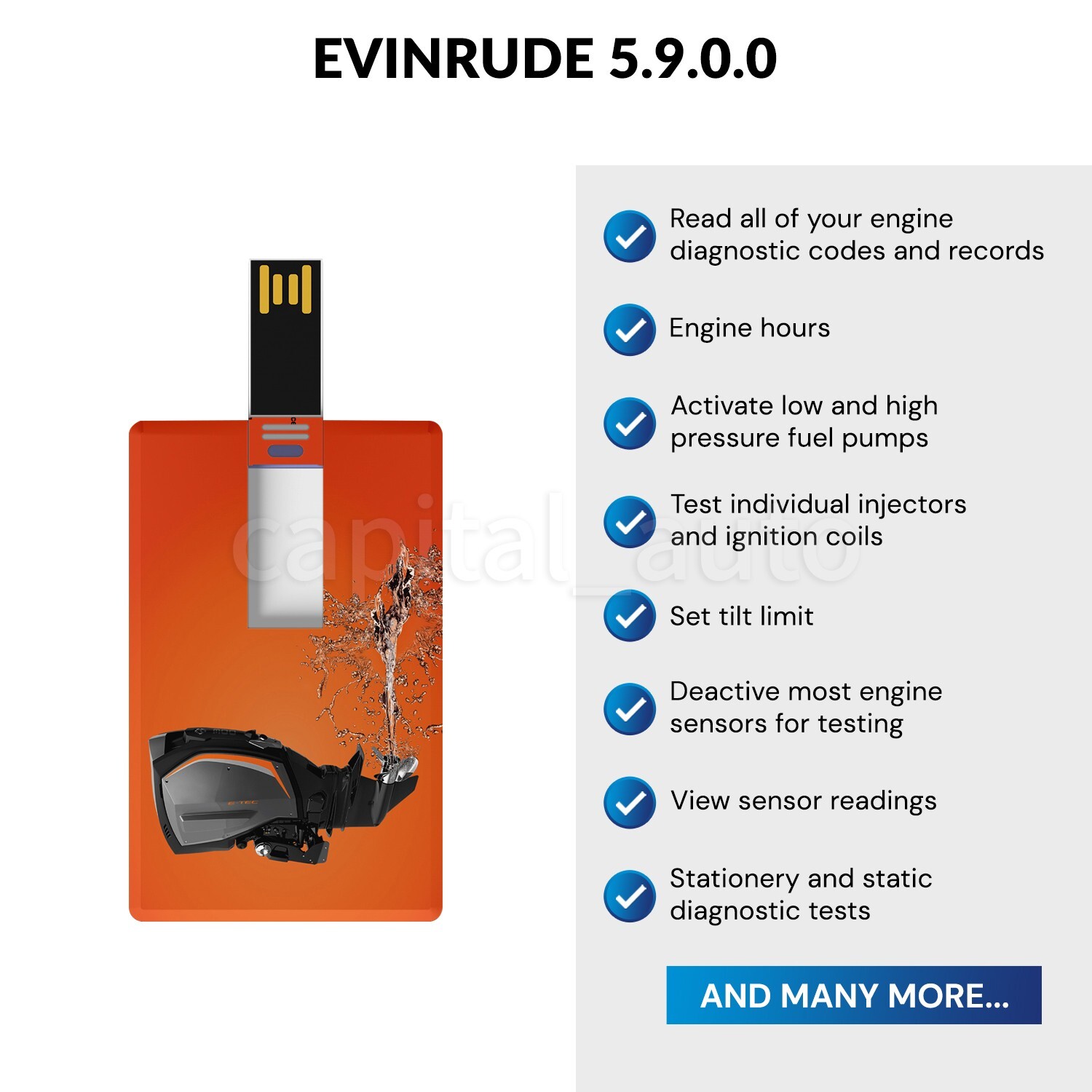 Diagnostic USB Cable tool KIT for Evinrude ETEC and FICHT with Bootstrap Cable