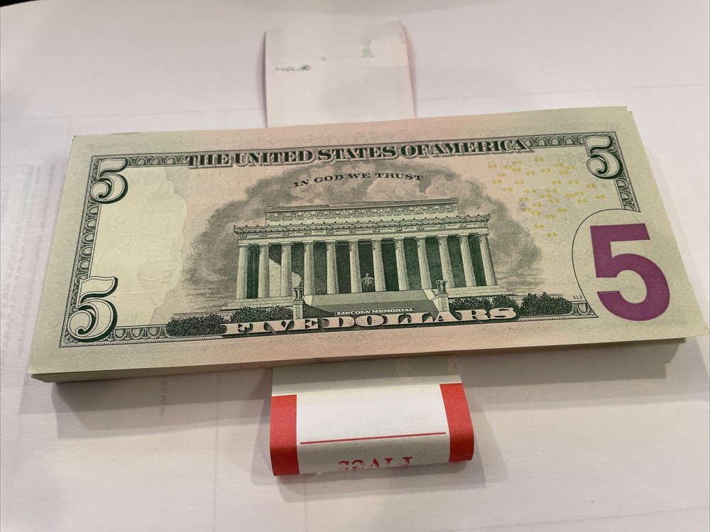 NEW Uncirculated $5 (Five) Dollar Bill Note USD BEP --2021