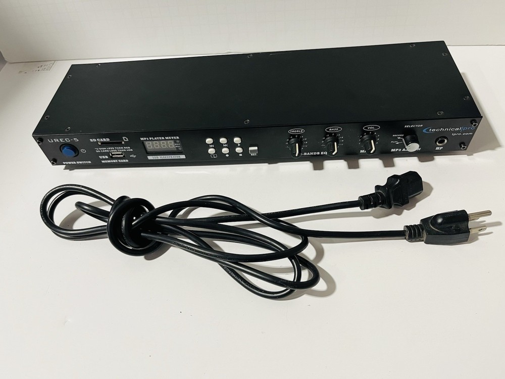 Technical Pro UREC5 Rack Mountable USB/SD Recording Deck - UNTESTED