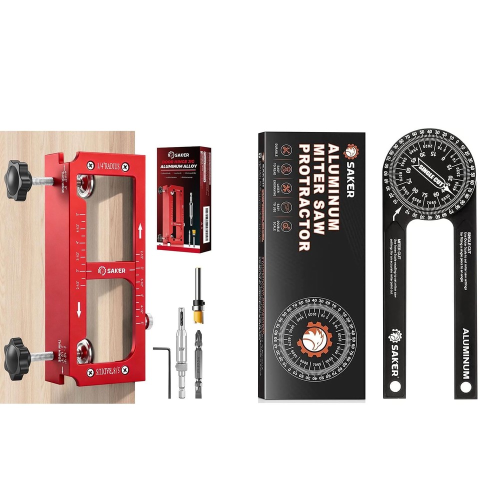 Saker Miter Saw Protractor AND Door Hinge Jig