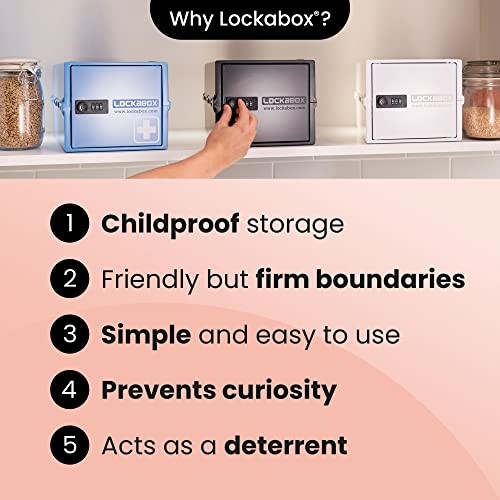 Lockabox Mini™ Small Lock Box with Combination Lock Half Letter Sized Mini Locka