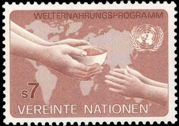 UN Vienna #Mi033 MNH 1983 World Food Program Map Hands [34]