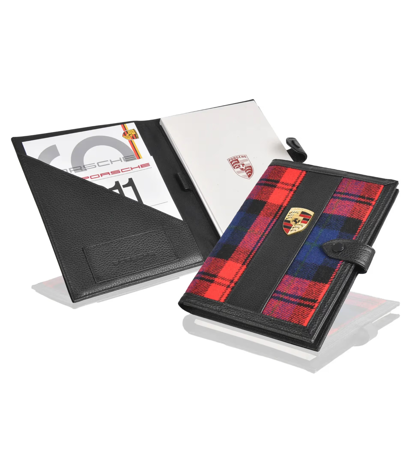 Genuine Porsche Document Wallet Tartan Fabric PCG48091100 NEW