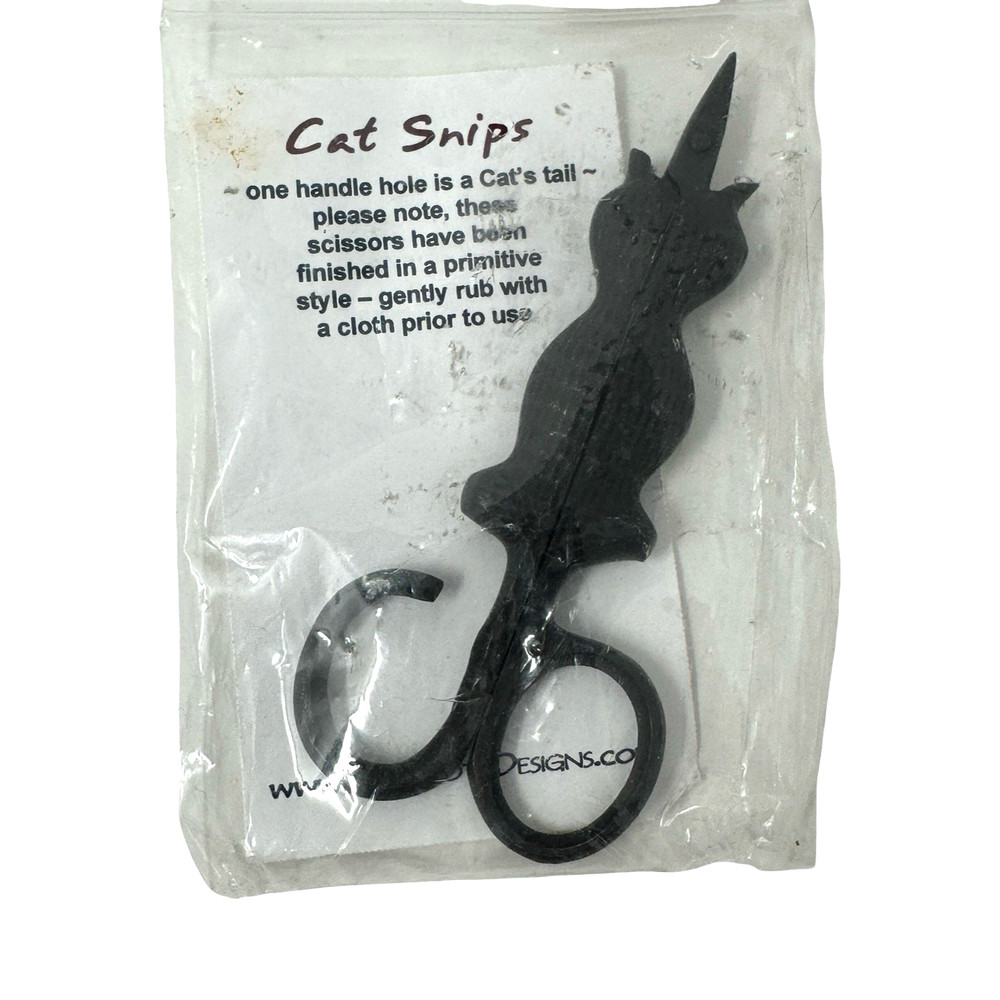 KelmScott Designs Scissors Cat Snips Embroidery Thread Sewing Primitive