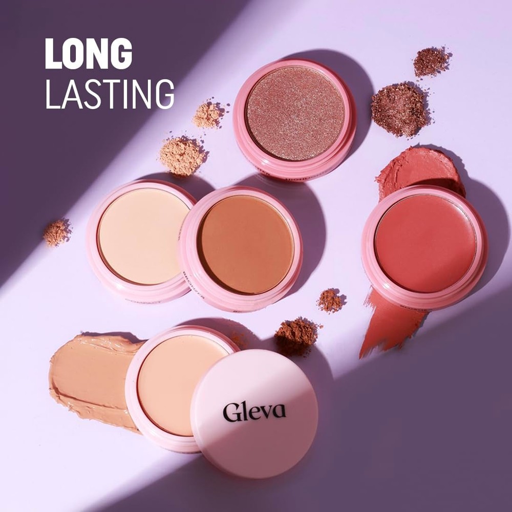 Gleva5In1 Makeup stack With Concealer, Bronzer, Blusher, Compact & Highlighter
