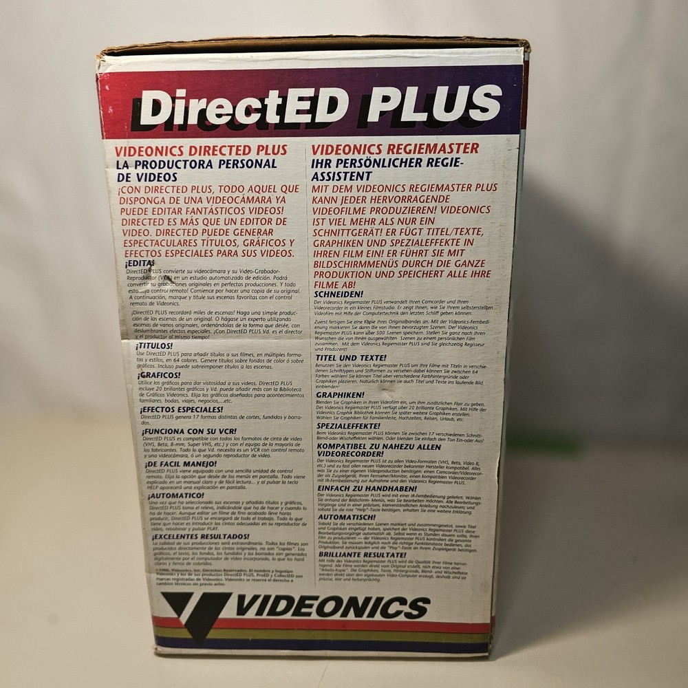 VIDEONICS DIRECTED PLUS MANUAL REMOTE CONTROL Complete NOS?