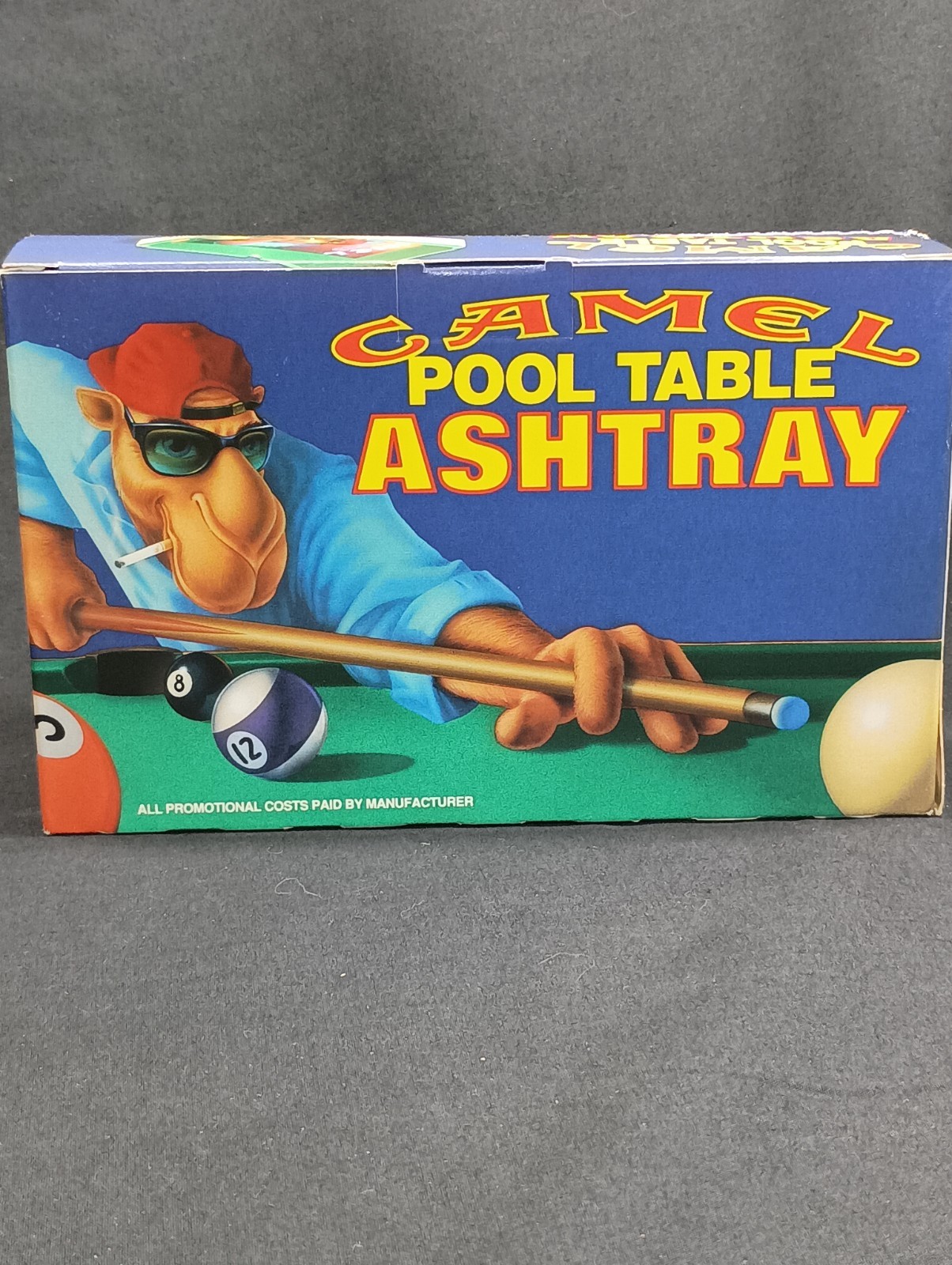Vtg Camel 🐪 Lights Ashtray 1992 Camel Playing Pool 7 1/2" x 4 1/2" 🚩New In Box