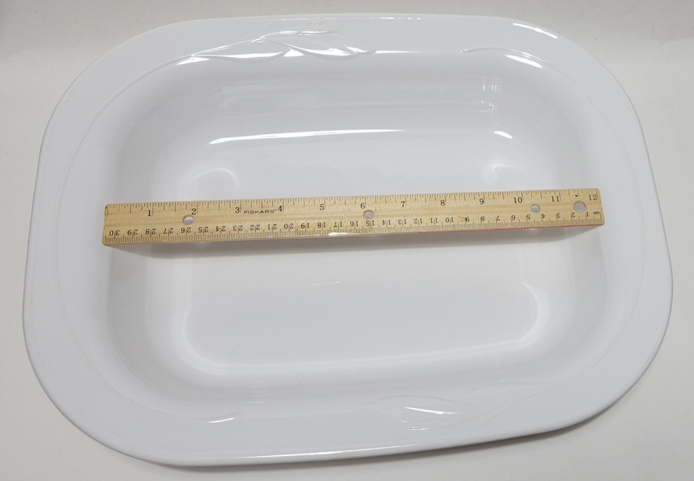 Corning Casual Elegance White Casserole Baking Serving Dish