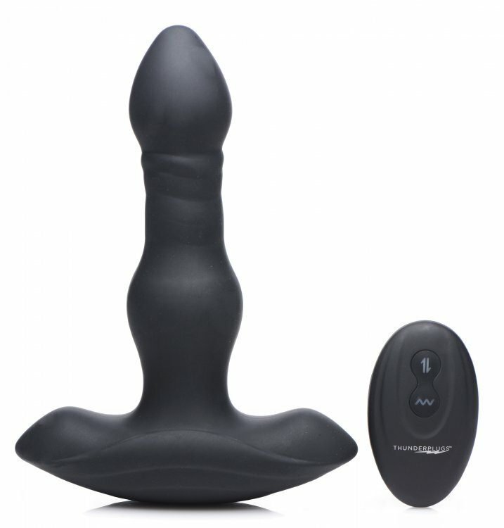 THUNDER PLUGS VIBRATING & THRUSTING RECHARGEABLE BUTT PLUG WITH REMOTE CONTROL