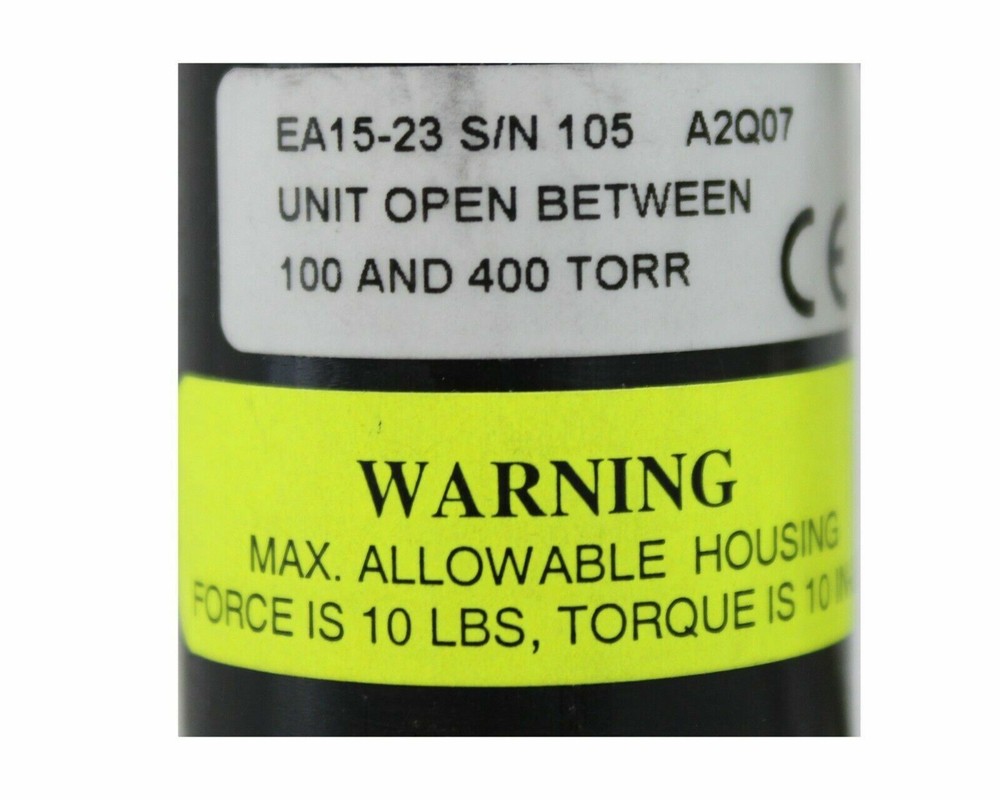 STASET SOLID SLATE PRESSURE SWITCH 100 AND 400 TORR EA15-23 NEW