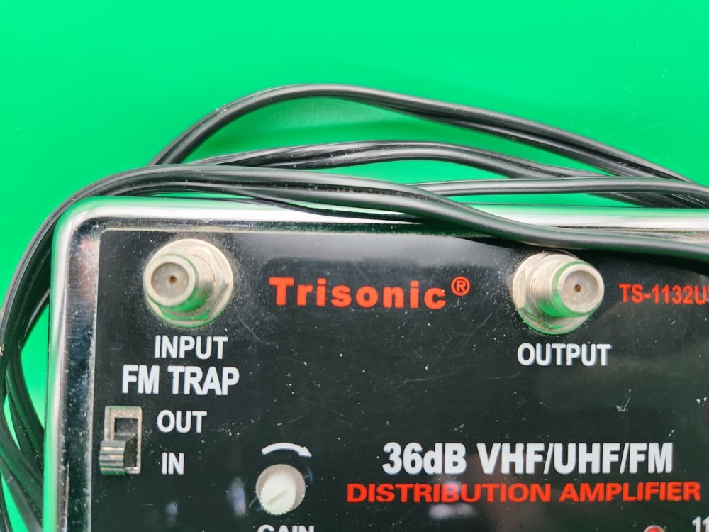 Trisonic 36dB VHF/UHF/FM Distribution Amplifier Tested
