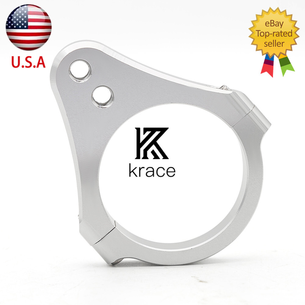 50mm Silver Universal Motorcycle CNC Steering Damper Fork Frame Mount Clamp 1pcs