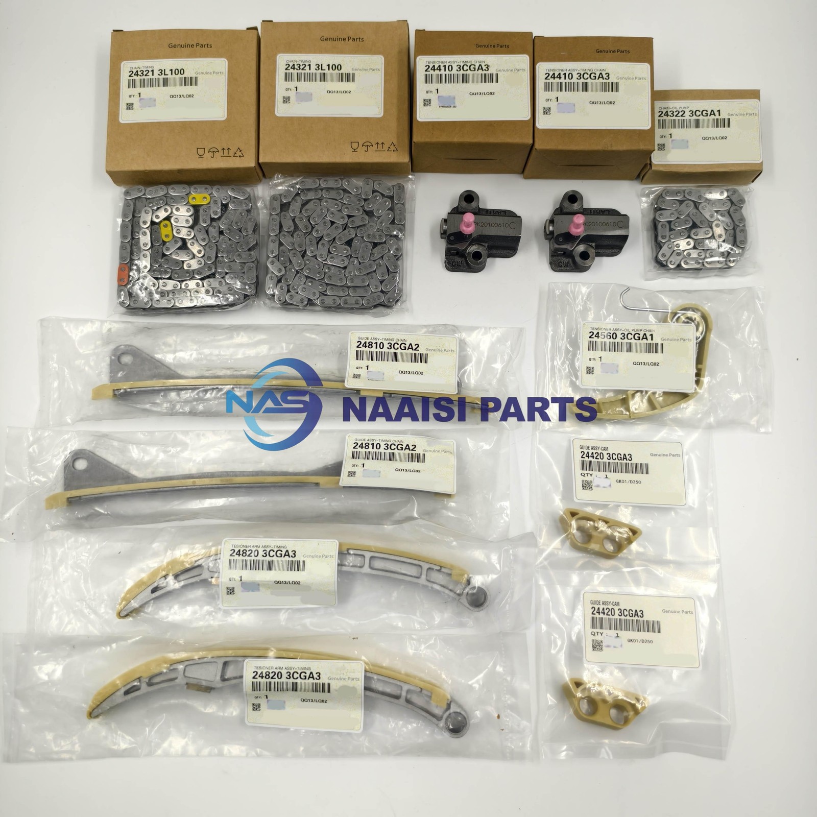GENUINE OEM Engine Timing Chain Kit Fit Santa Fe Sorento Azera Genesis 3.3L 3.8L