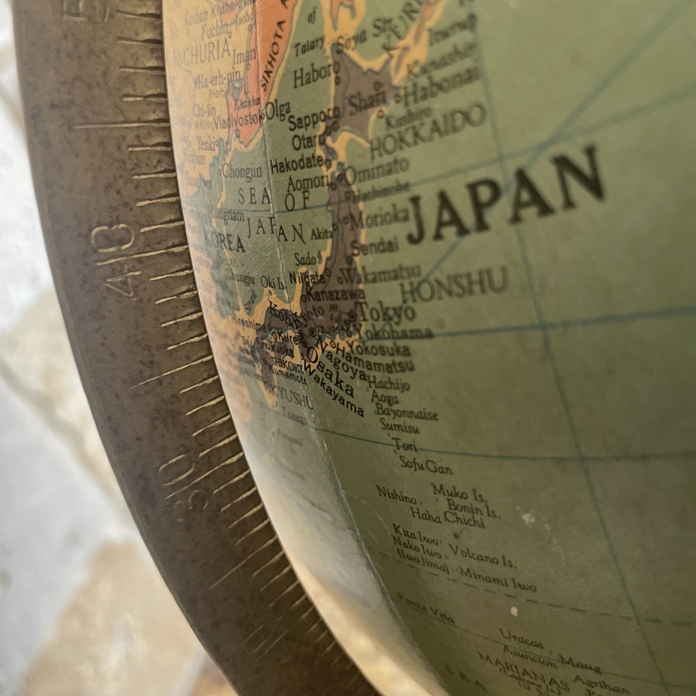 Vintage REPLOGLE 12 inch reference globe Made in USA year unknown