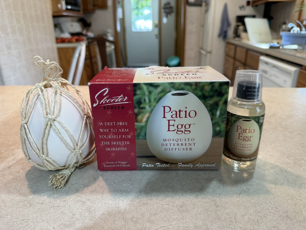 Skeeter Screen Patio Egg Mosquito Deterrent Diffuser Deet-Free New Open Box