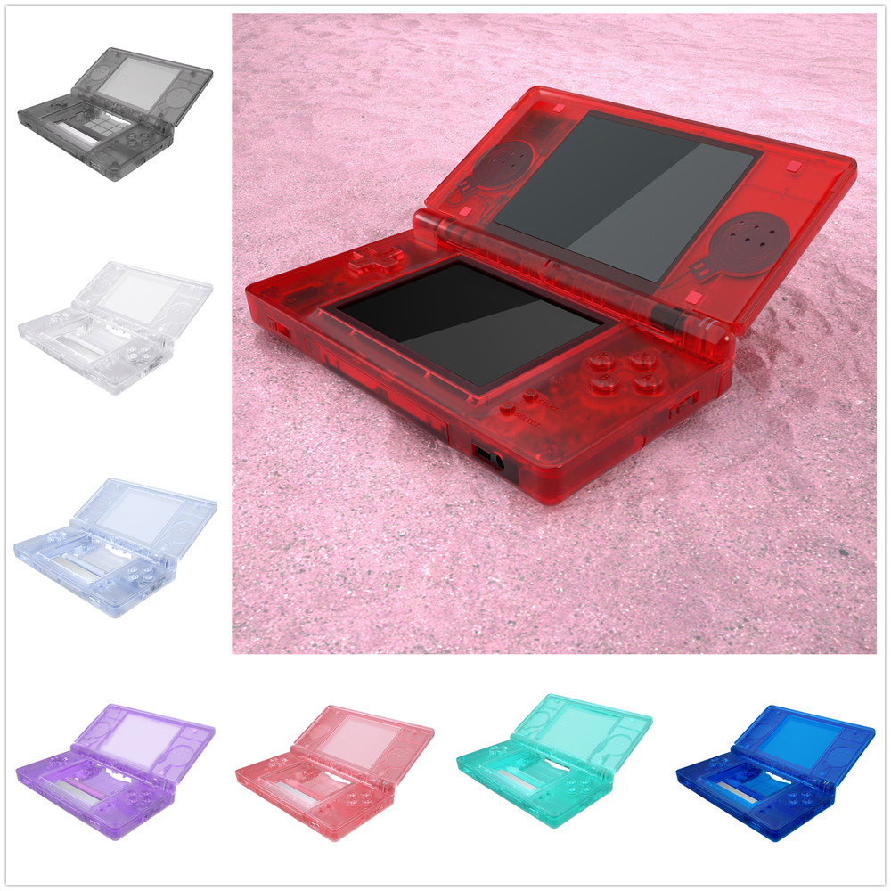 Full Replacement Housing Shell Screen Lens Buttons Clear For Nintendo DS Lite