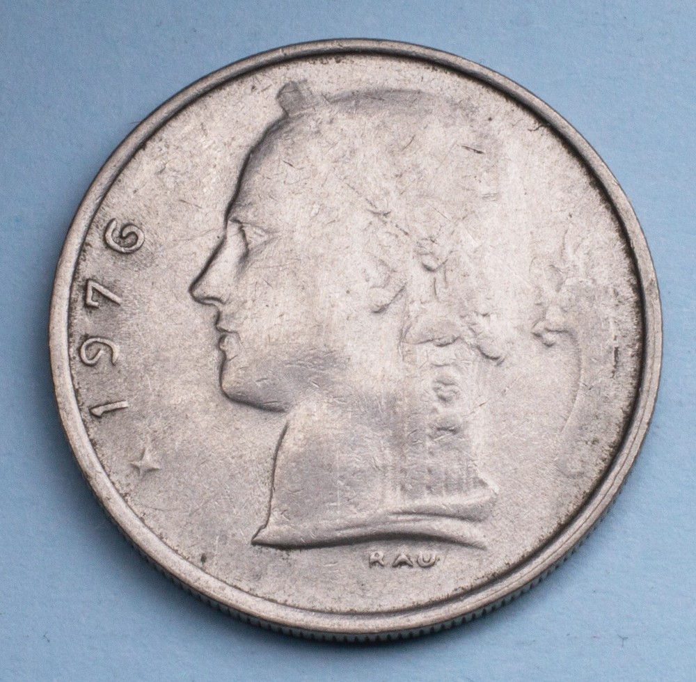 1976 Belgium 1 Franc KM# 143.1