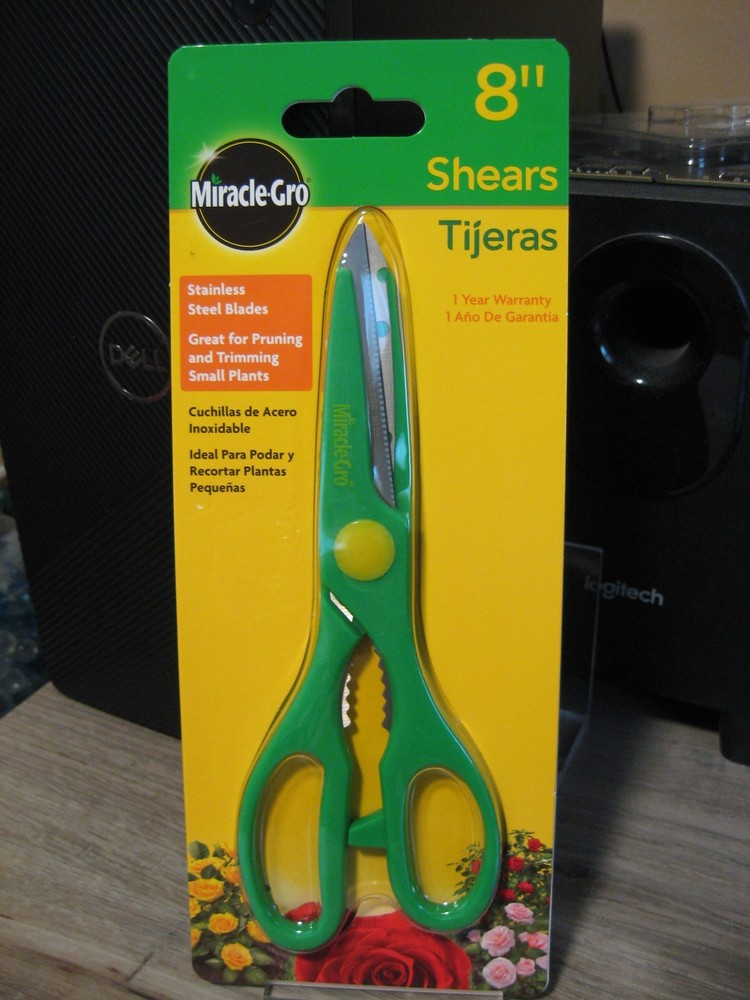 Miracle Gro 8" Lightweight Shears - Gardening Clippers Scissors Pruning Tool