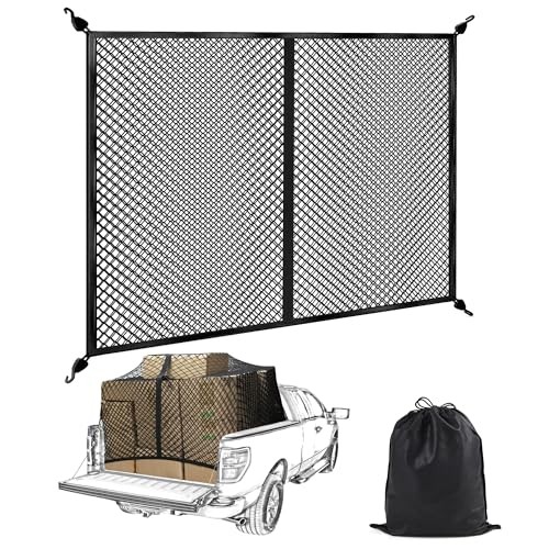 Truck Bed Cargo Net, Highly Elastic Double-Layered Double Layer Grid