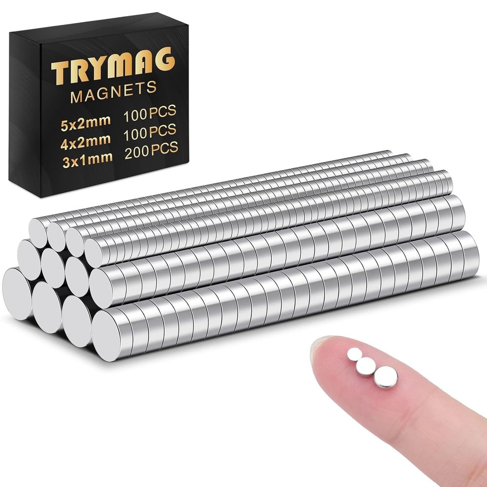 Small 400Pcs Rare Earth 3 Different Sizes Tiny Mini Magnets for Crafts, Small