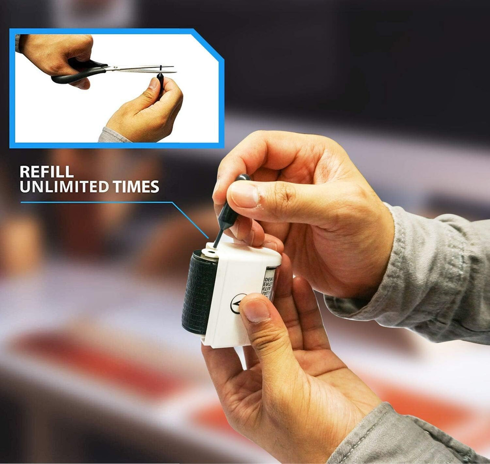 Identity Theft Protection Roller Stamp for Hiding Sensitive Informati...