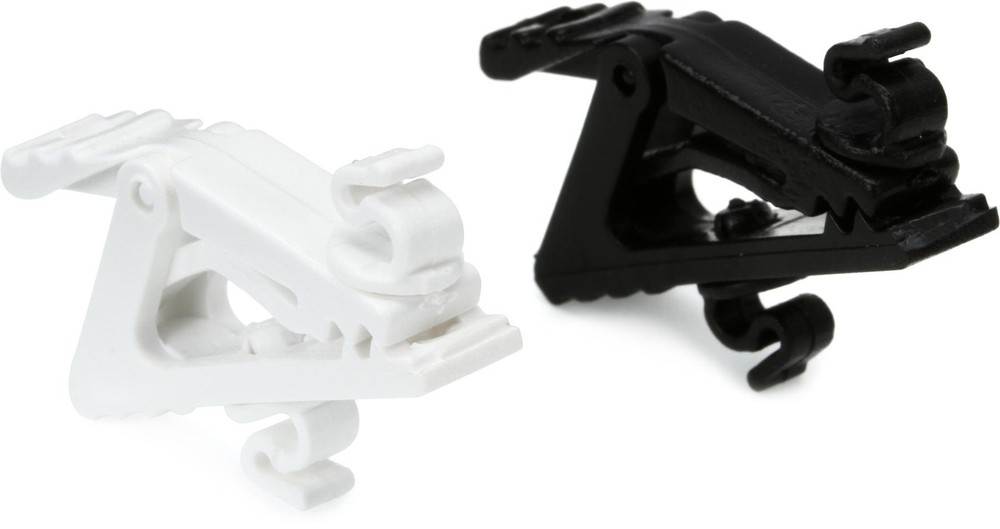 Countryman E6 Cable Clip Set (1 Black / 1 White) (2-pack) Bundle
