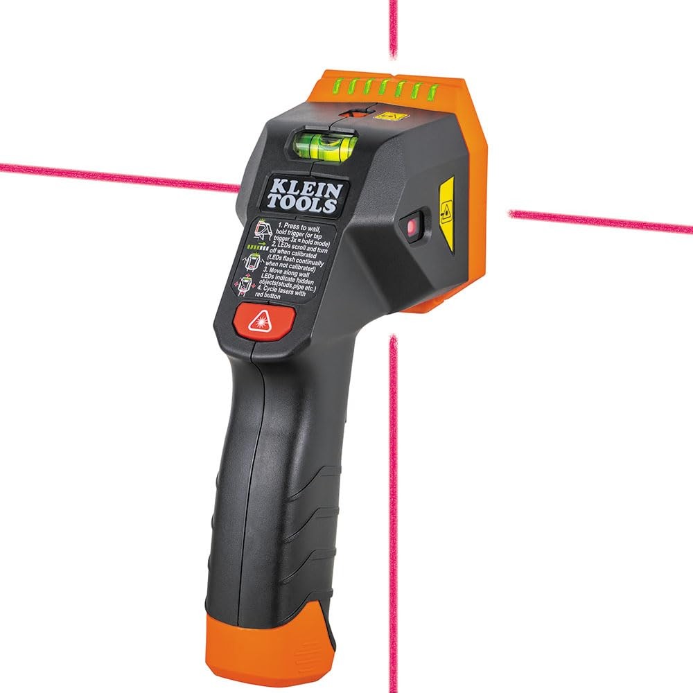 Klein Tools ESF150LL Electronic Stud Finder with Cross-Line Lasers, Bubble...