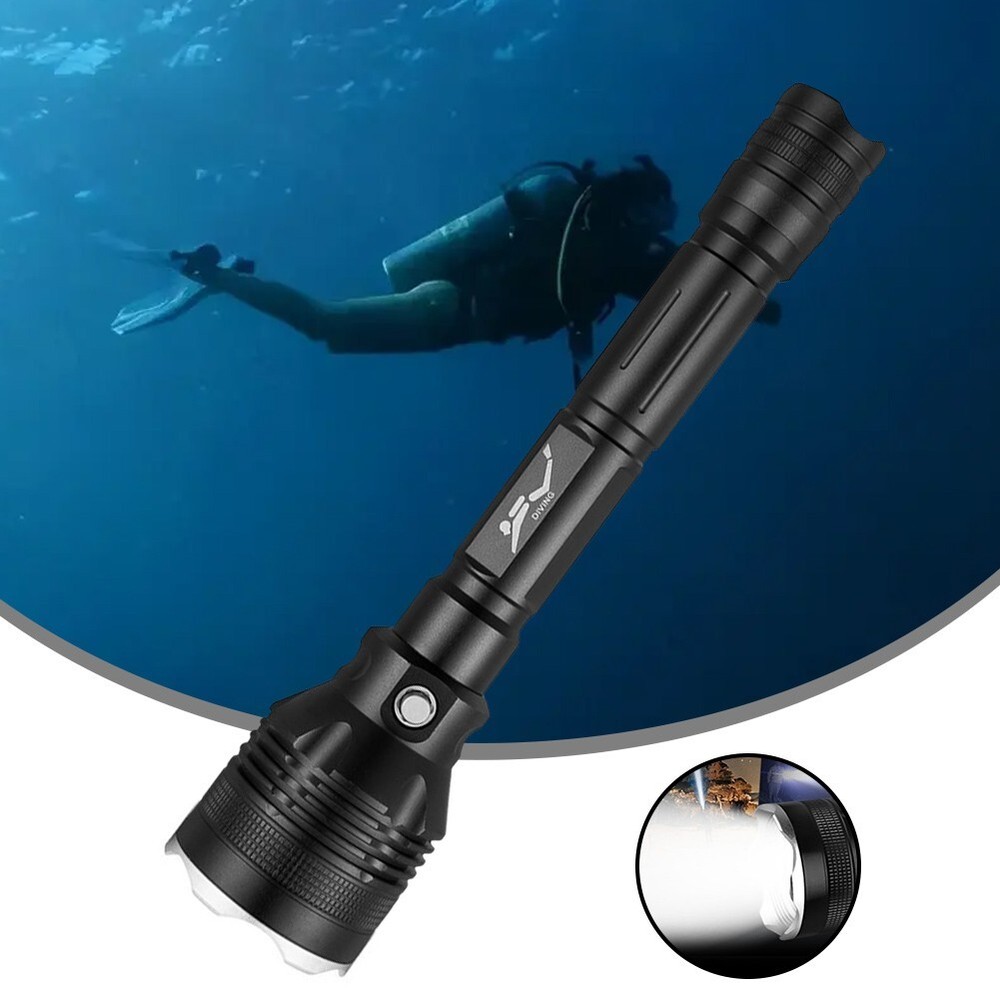 White Light Flashlight Sporting Goods Diving Flashlight Long Battery Life
