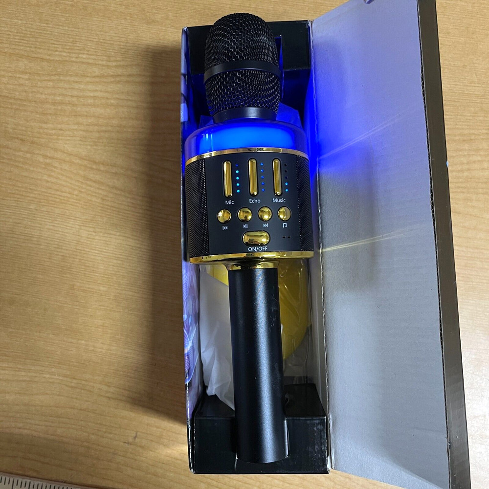 Verkstar Bluetooth karaoke Wireless Microphone USB Black