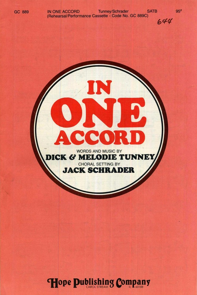 In One Accord (SATB and Keyboard Accompaniment)