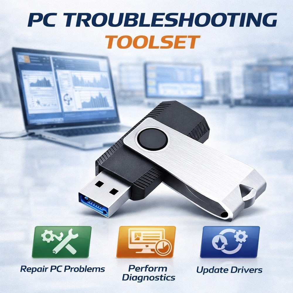 Ultimate Computer Repair Toolkit USB | Bootable Recovery & Diagnostics | 5 PACK