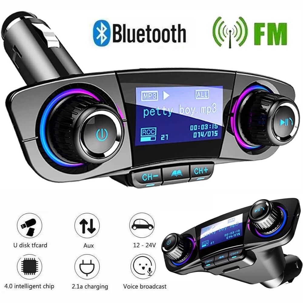 Bluetooth Car FM Transmitter MP3 Player Hands free Radio Adapter Kit USB Charger