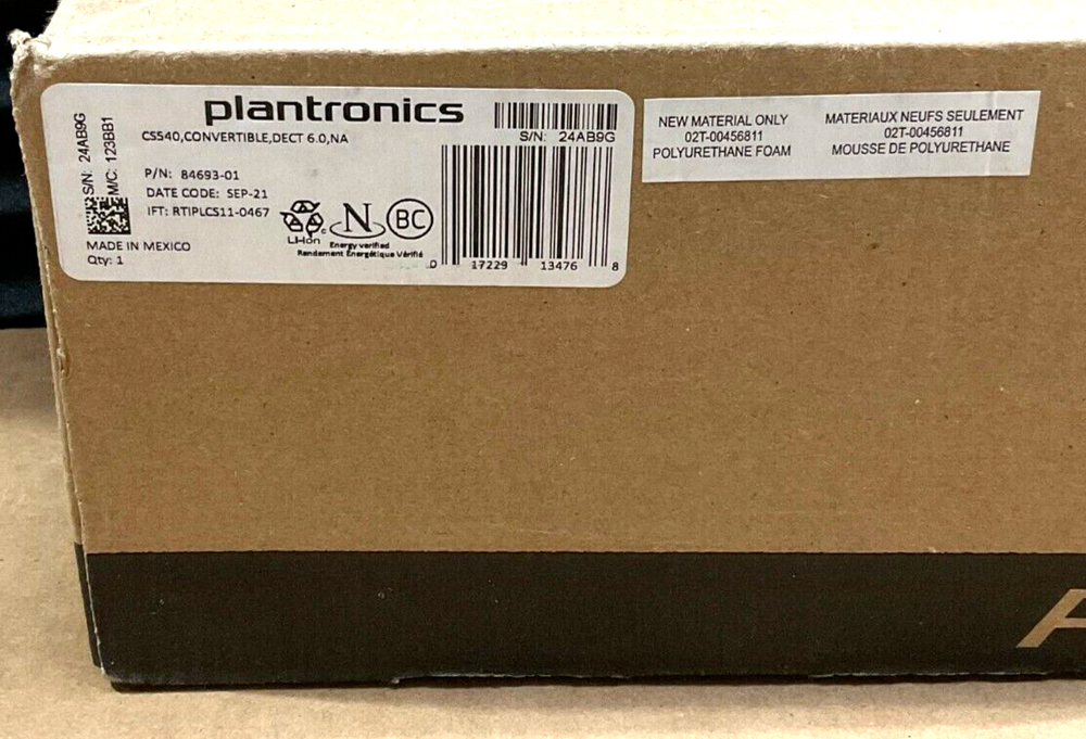 Poly Plantronics CS540 Convertible Wireless Headset 84693-01 Black ✅❤️️✅❤️️