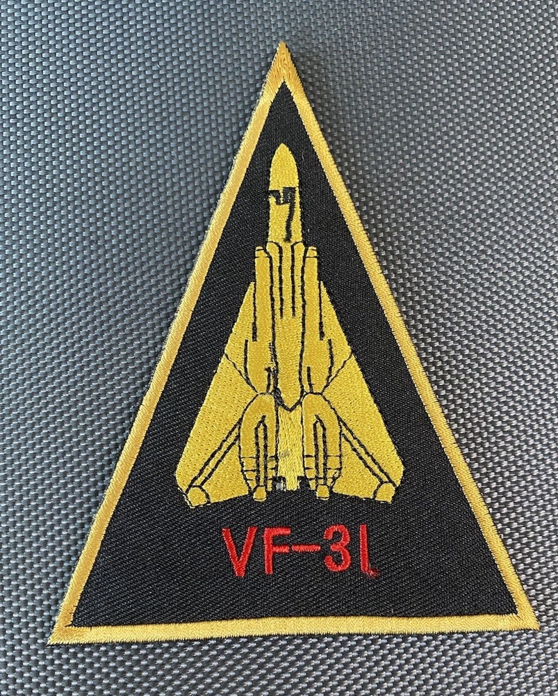 VF-31 Tomcatters Tomcat Fighter Attack Squadron Embroidered Loop Hook Patch 4x5”
