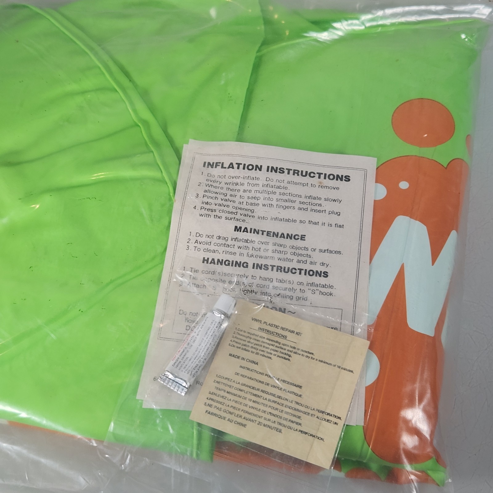Vintage Nickelodeon Inflatable Chair From Kool-Aid Slime Green Promotional NEW