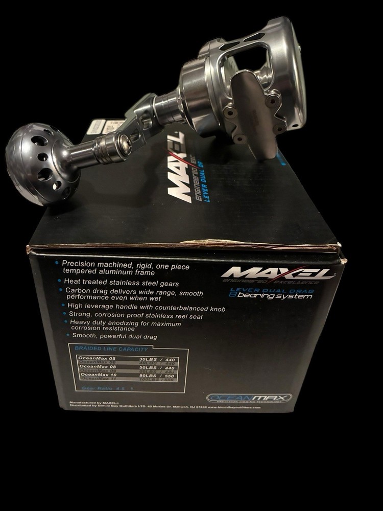 Maxel Ocean Max Precision Jigging Tech Lever Dual Drag System Silent Operation
