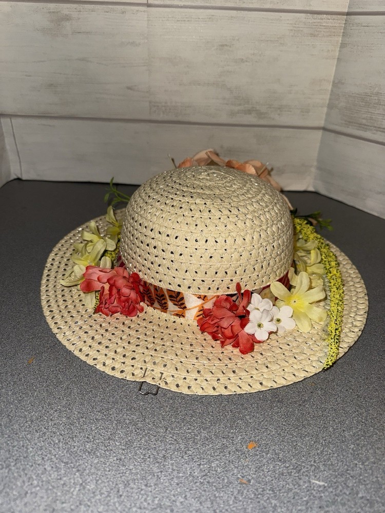 Decorative Straw Hat, Easter Bonnet , Spring Decor