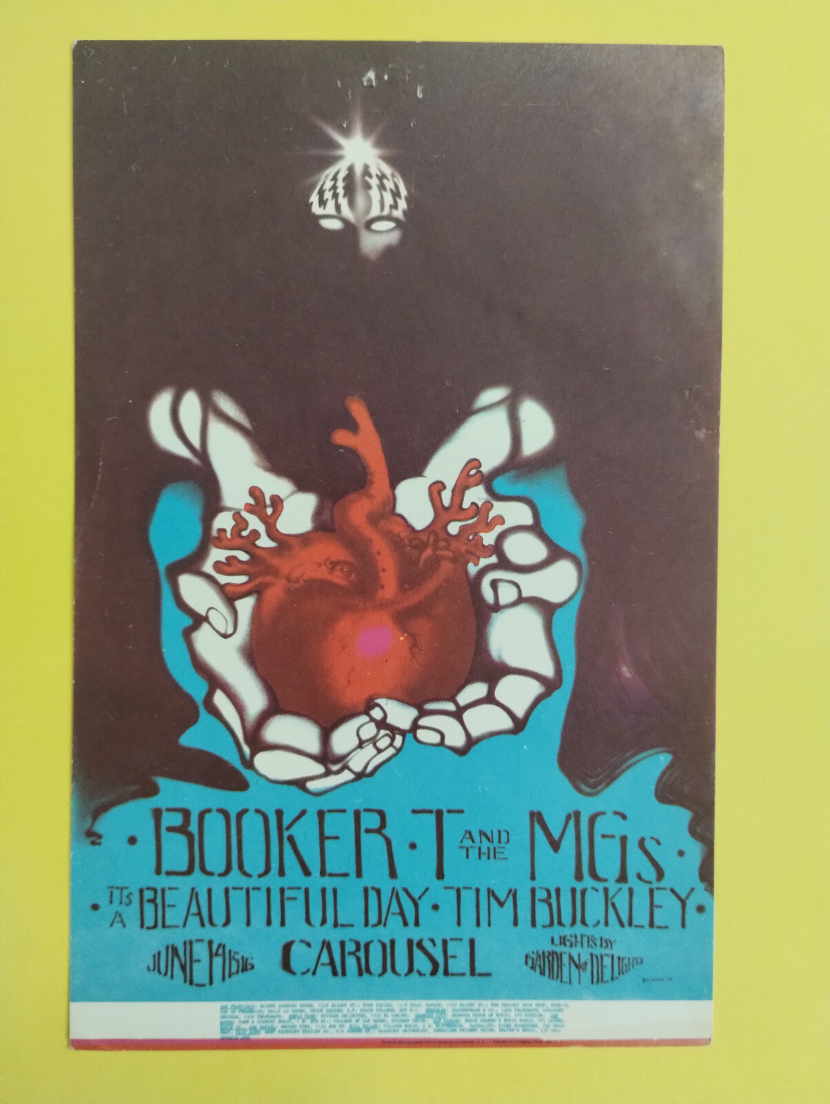 BOOker T. & The MG'S CarouSeL BaLLrOOm StanLeY MouSe 1968 HandbiLL