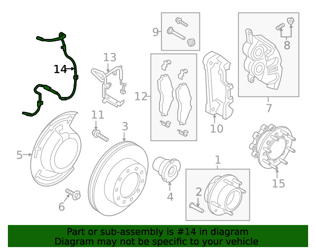 Genuine Ford ABS Sensor LC3Z-2C204-C