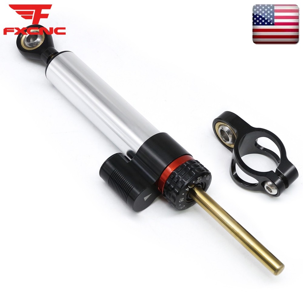 FXCNC Universal Steering Damper Linear Stabilizer Reversed Adjustable 255MM New