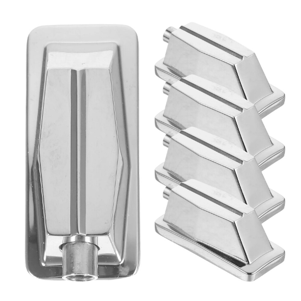 5PCS Silver Metal Single End Tom Drum Lugs without Mounting Screws