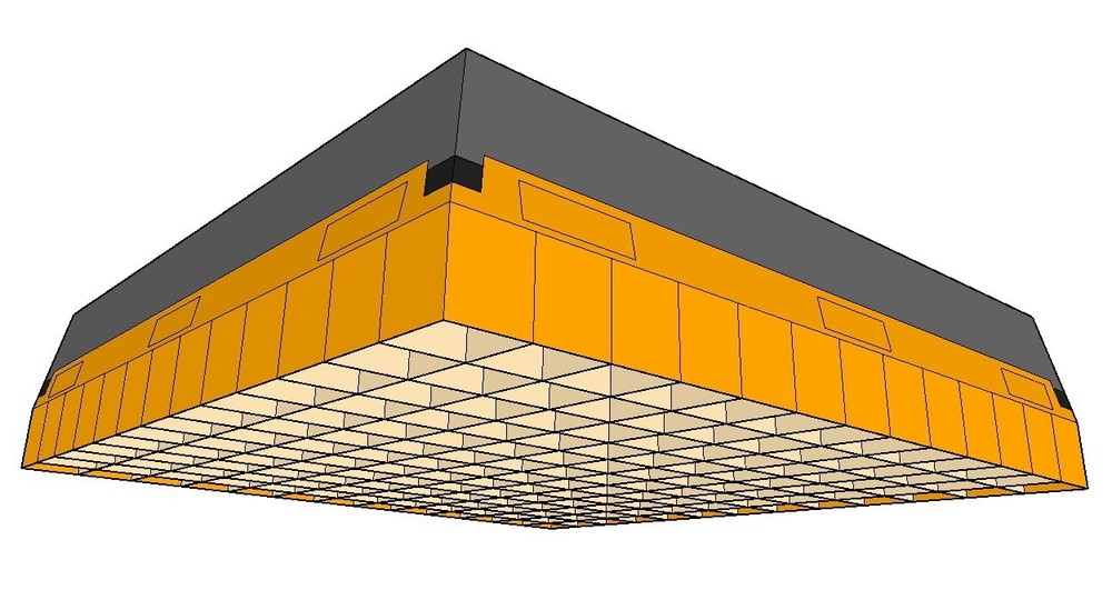 Grid for LiteMat 2 PolySkirt (square shape), Version with cell depth 50mm (2”)