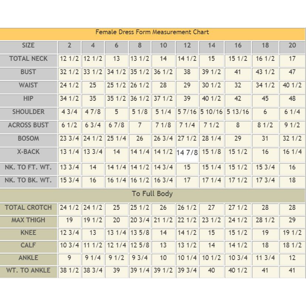 Size 8 Linen Half Body Pro Female Dress Form Mannequin with Arm