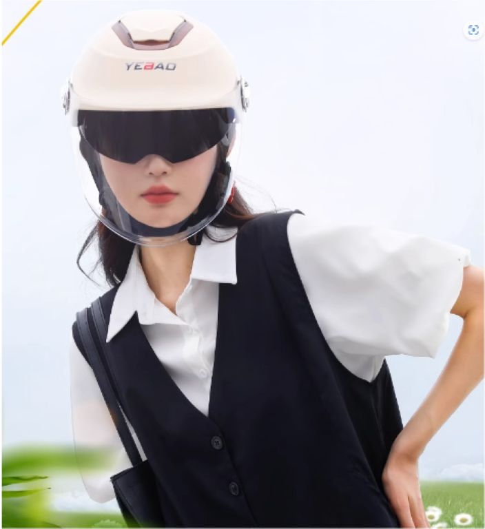 Motorcycle Half Helmet Double Visor Quick Release Vented Semi Removable Interior