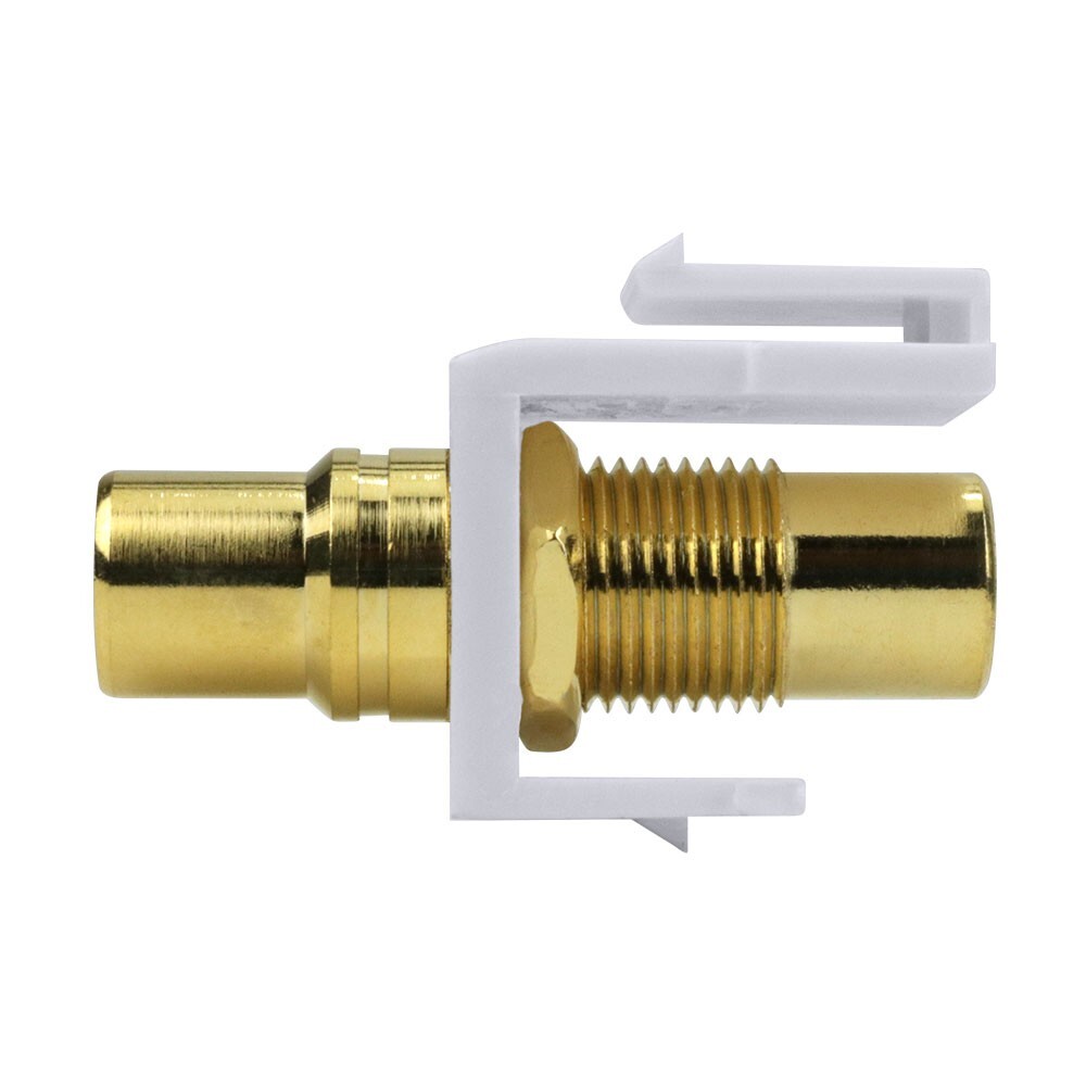 Construct Pro RCA to RCA Keystone Jack Insert (8 Color Bands, White)