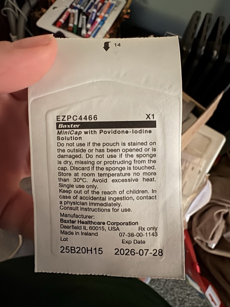 MiniCaps with Povidone-Iodine Solution
