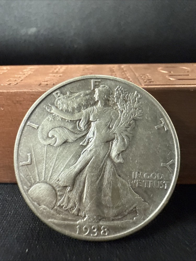 1938 d walking liberty half dollar xf