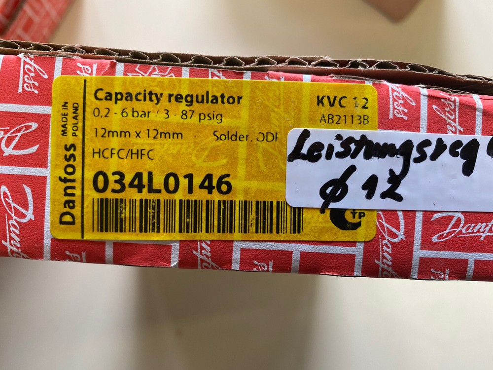 Performance Controller Danfoss KVC 12, Connection 12 mm ODS, 034L0146