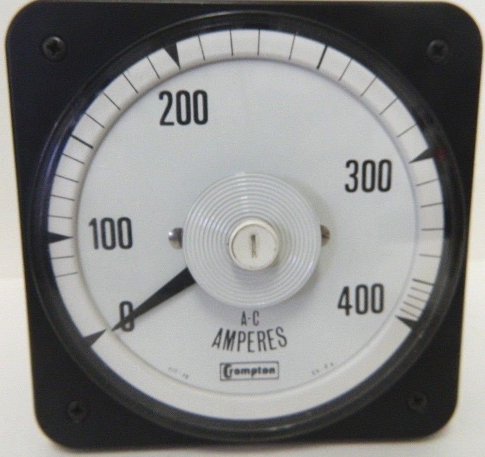 Crompton Instruments 077-08 AC Amperes Panel Meter AA-LSSC